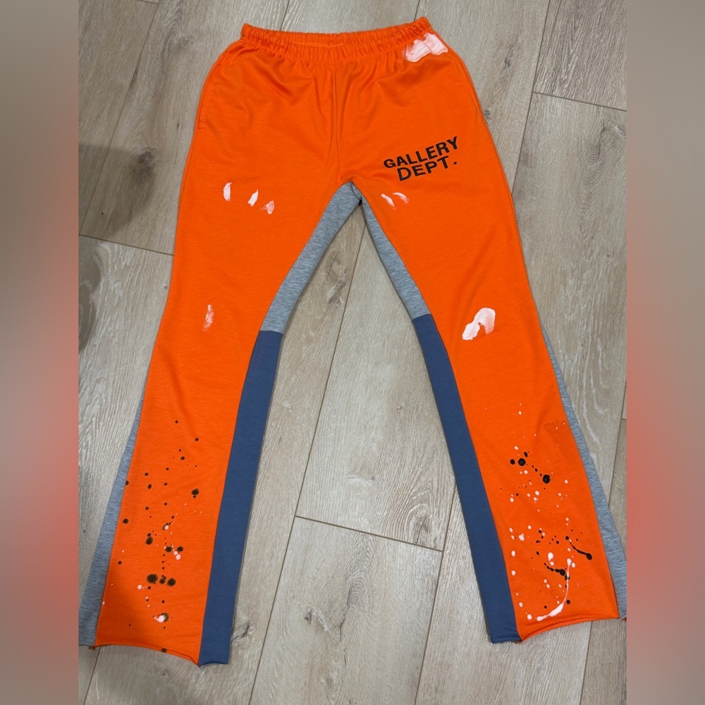 Gallery Dept Orange and Gray Joggers Size Medium